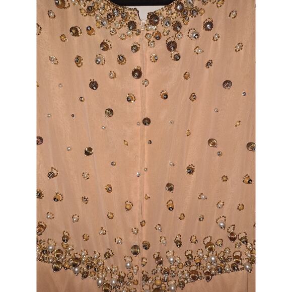Vintage Victoria Royal Size 12 Beads and Pearl Evening Gown Formal Elegant - Picture 14 of 16